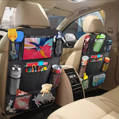 Organisateur de siège arrière de voiture – Support de tablette, multiples poches, couverture de protection