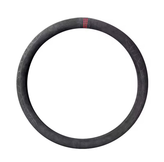Housse de volant de voiture universelle en ALCANTARA, 38cm, résistante à l'usure.