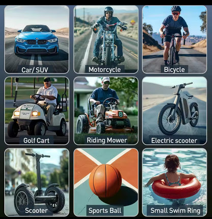 Un booster de voiture portable multifonctions qui intègre un gonfleur, un compresseur d'air numérique et une lampe torche