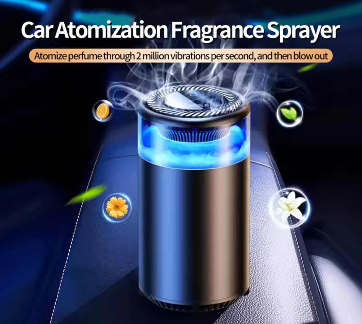 Diffuseur d’arôme intelligent – Atomisation ultrasonique + purificateur d’air voiture avec LED