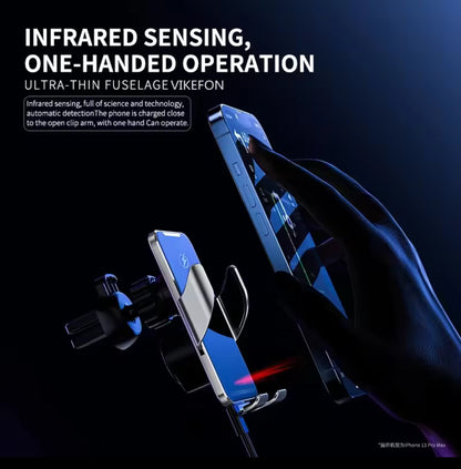 Chargeur de voiture sans fil magnétique – Double bobine, support pour iPhone, Samsung