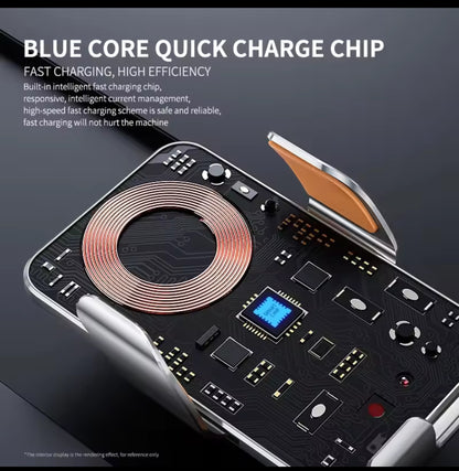 Chargeur de voiture sans fil magnétique – Double bobine, support pour iPhone, Samsung