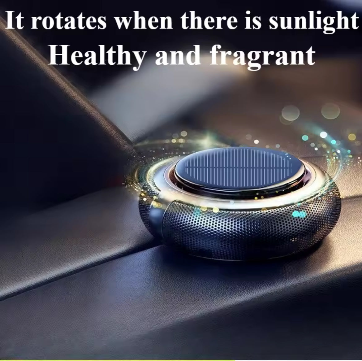 Diffuseur d'aromathérapie solaire pour voiture – Désodorisant à énergie solaire avec parfum marin et extension pour huiles essentielles