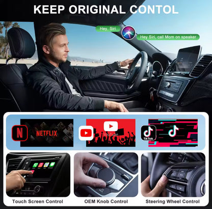 Adaptateur sans fil Carplay avec Youtube/Netflix/Tiktok, USB